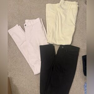 Uniqlo Bundle of 3 Pants - Cream, Lemon, Brown